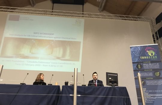WORKSHOP “RISK ANALYSIS FOR CROSS-BORDER CRITICAL INFRASTRUCTURES AGAINST CHEMICAL RISKS” – TURIN, 12TH OF FEBRUARY